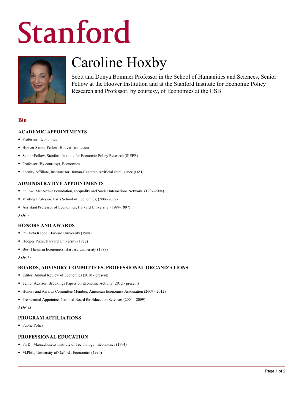Caroline Hoxby