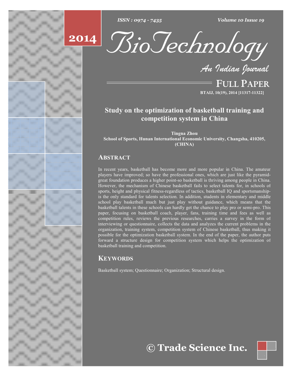 Study on the Optimization of Basketball Training and Competition System in China