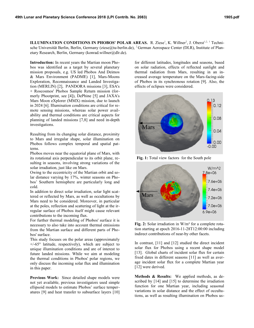 Illumination Conditions in Phobos' Polar Areas