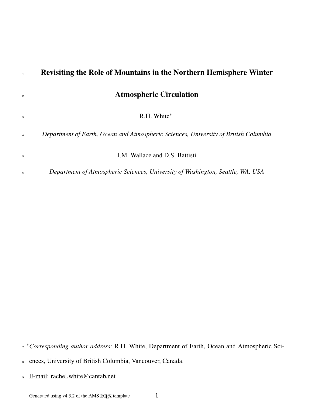 Revisiting the Role of Mountains in the Northern Hemisphere Winter