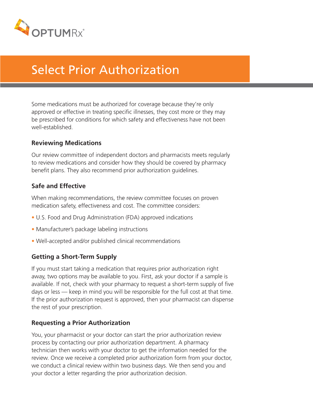 Select Prior Authorization