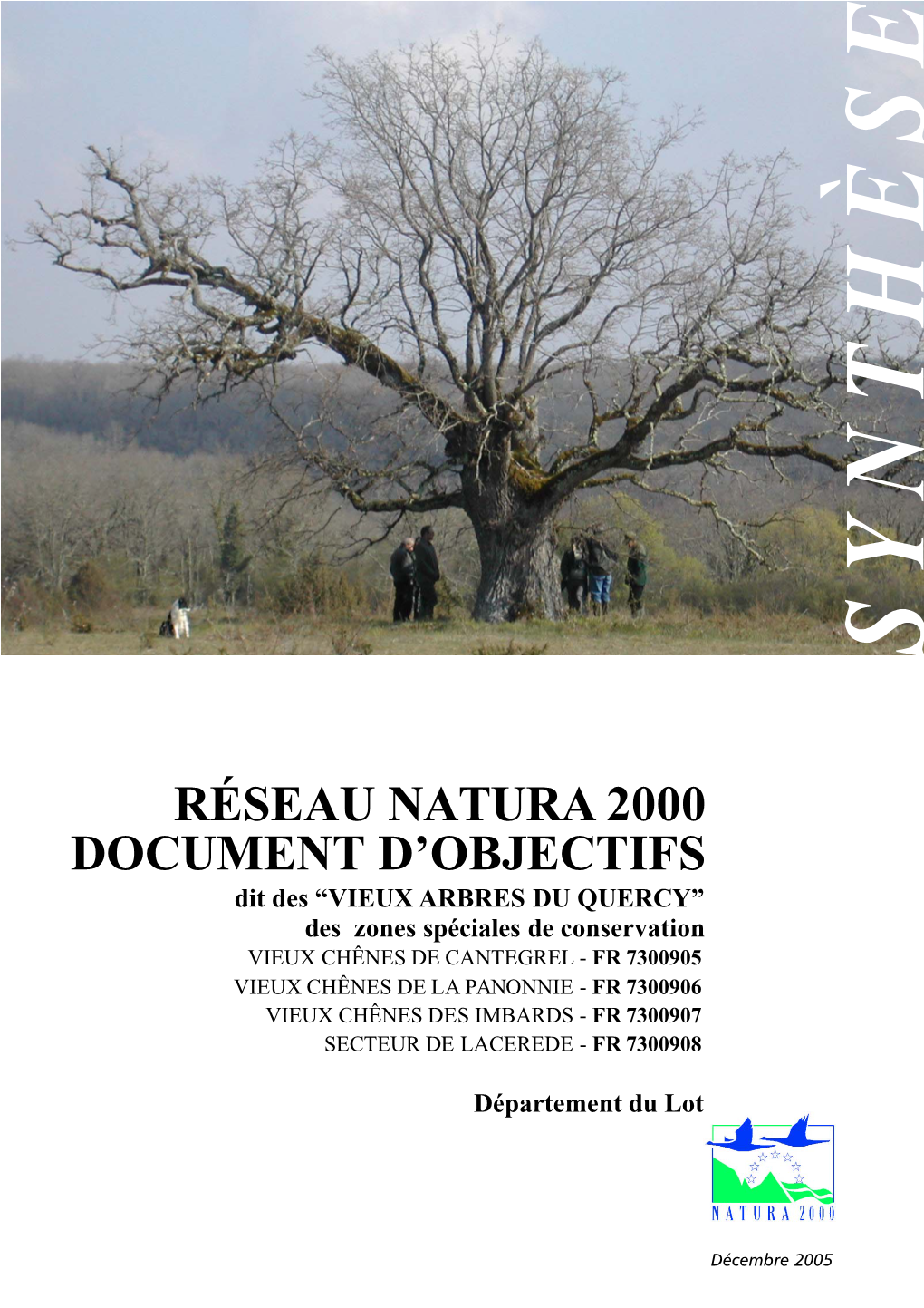 Réseau Natura 2000 Document D'objectifs