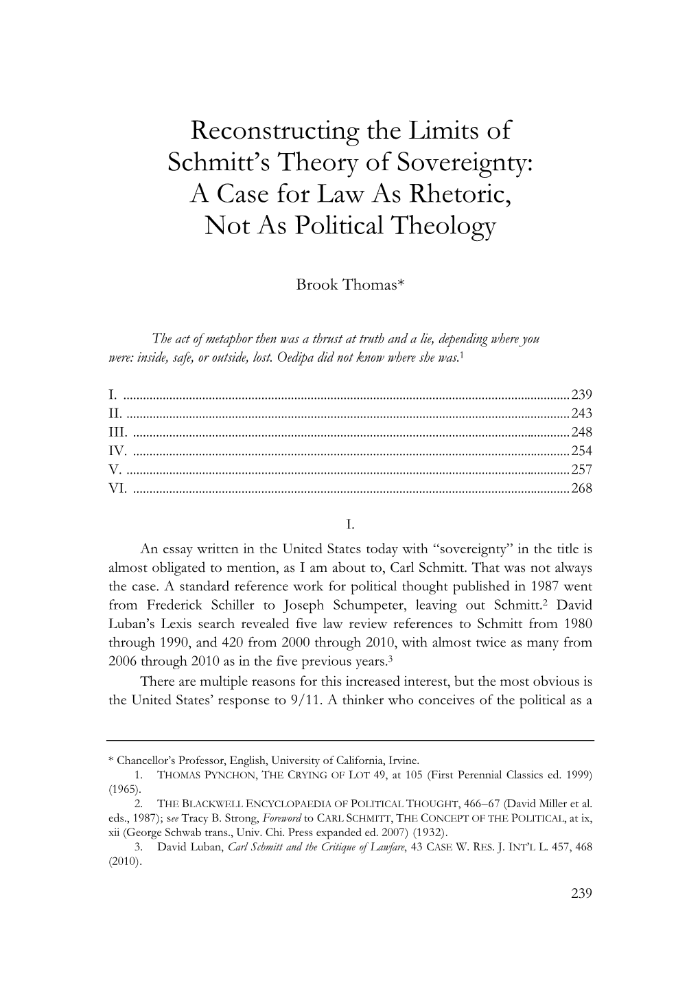 Reconstructing the Limits of Schmitt's Theory of Sovereignty