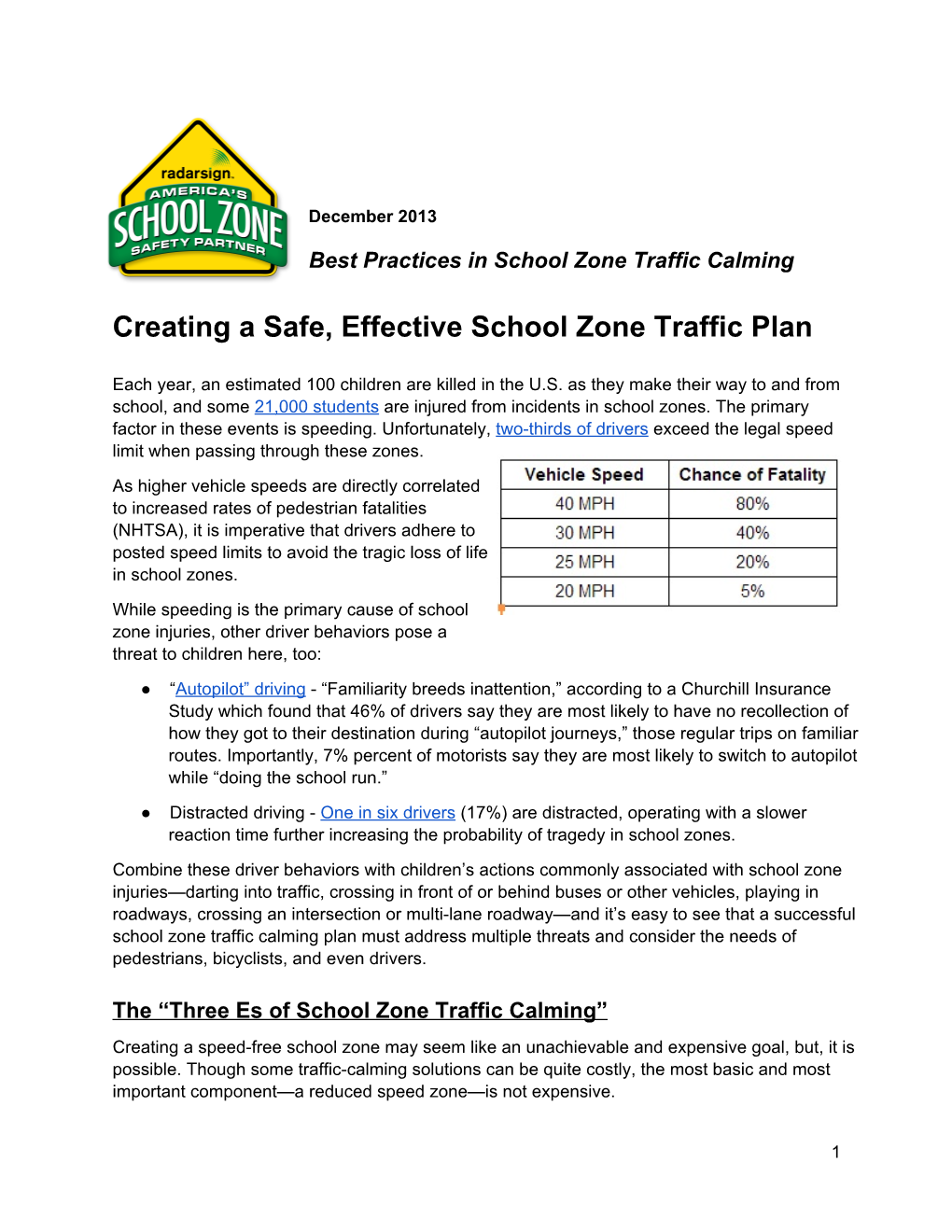 Creating a Safe, Effective School Zone Traffic Plan