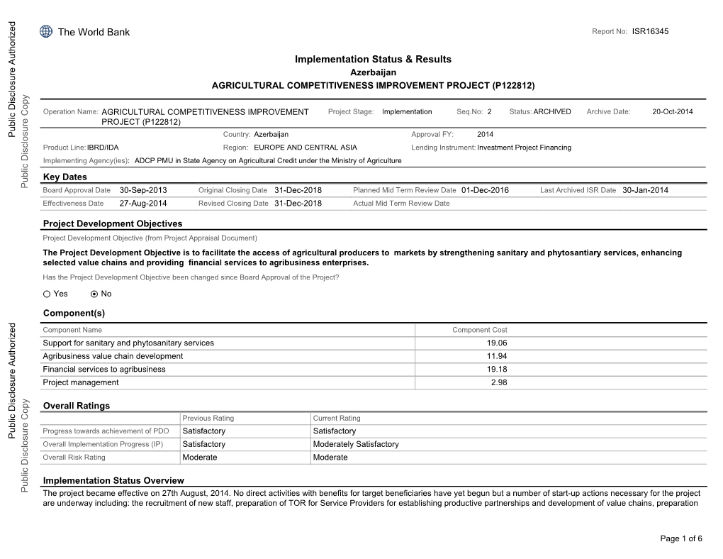 World Bank Document