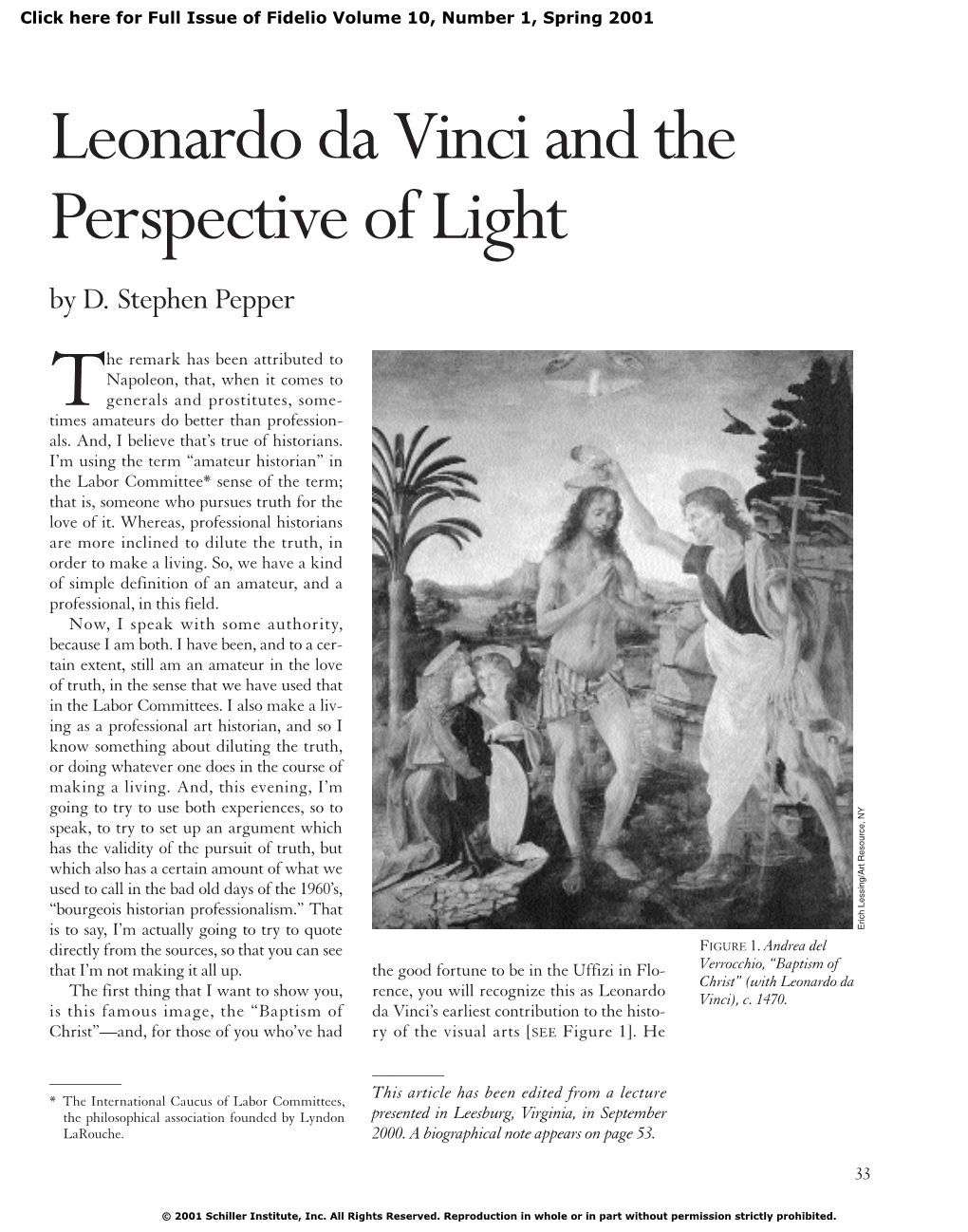 Leonardo Da Vinci and the Perspective of Light by D