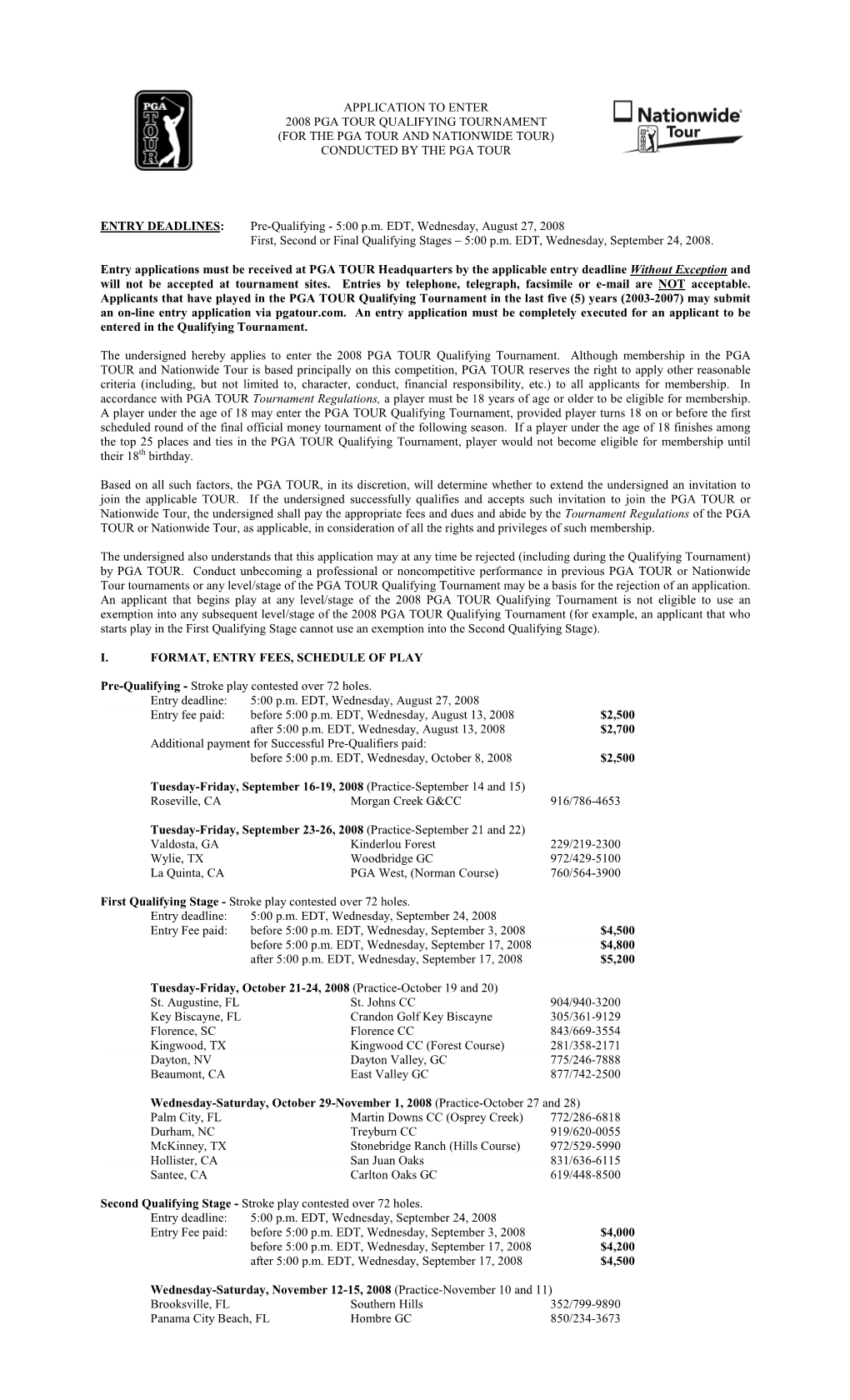 2008 Qschool Applicationfinal7/7