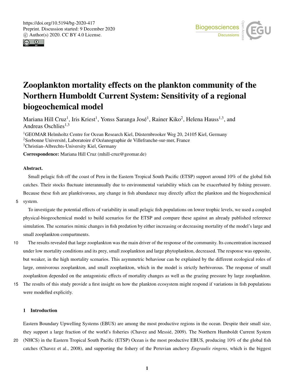 Zooplankton Mortality Effects on the Plankton Community of the Northern