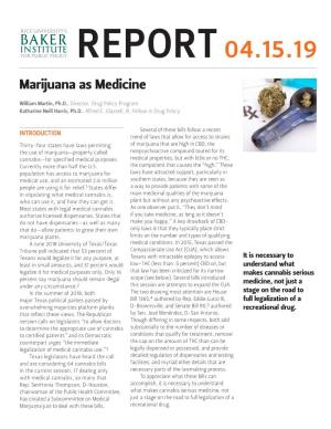 Marijuana As Medicine