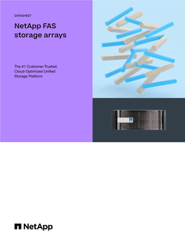 Netapp FAS Datasheet