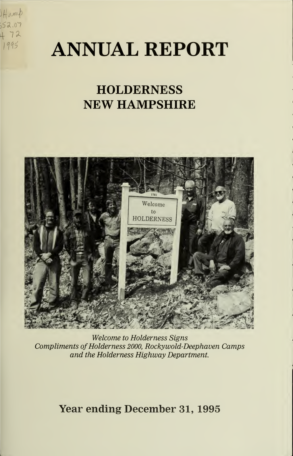 Annual Report of the Officers of the Town of Holderness, New