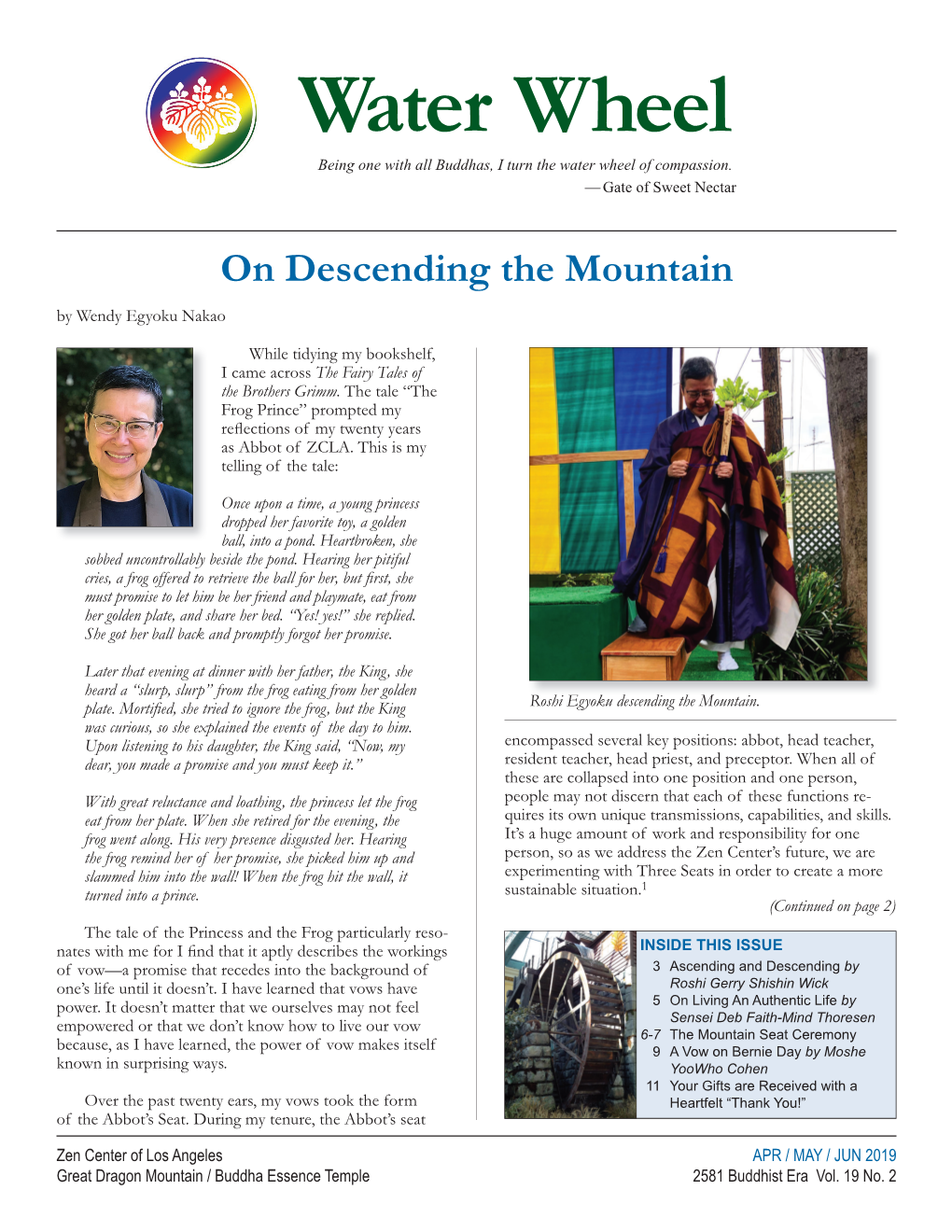 On Descending the Mountain by Wendy Egyoku Nakao