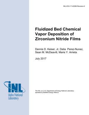 Fluidized Bed Chemical Vapor Deposition of Zirconium Nitride Films