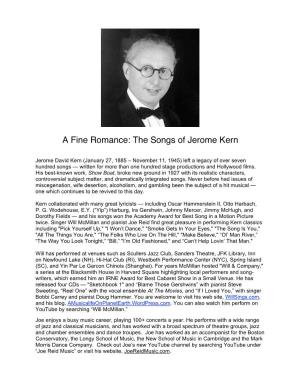 A Fine Romance: the Songs of Jerome Kern