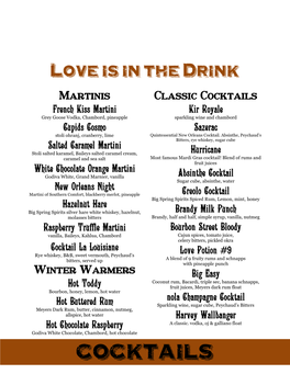 Martinis Winter Warmers Classic Cocktails