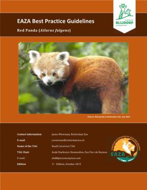 Best Practice Guidelines for Red Panda