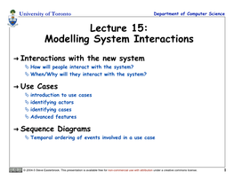 Modelling Interactions