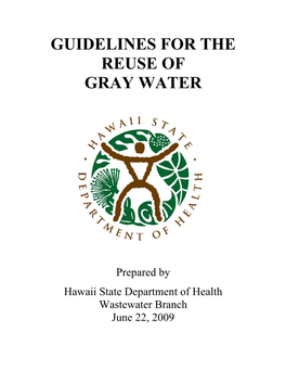 Guidelines for the Reuse of Gray Water