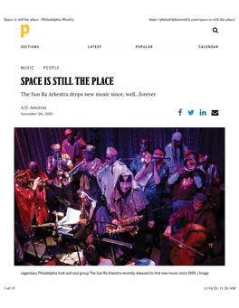Space Is Still the Place - Philadelphia Weekly !