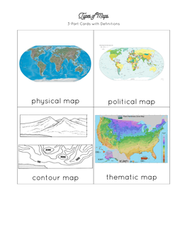 Physical Map Political Map Contour Map Thematic