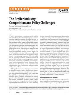 The Broiler Industry
