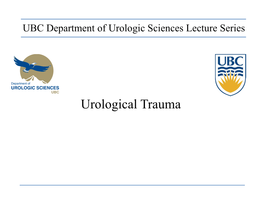 Upper Urinary Tract Trauma