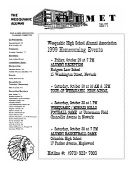 2-Weequahic Newsletter Fall 1999.Lwp