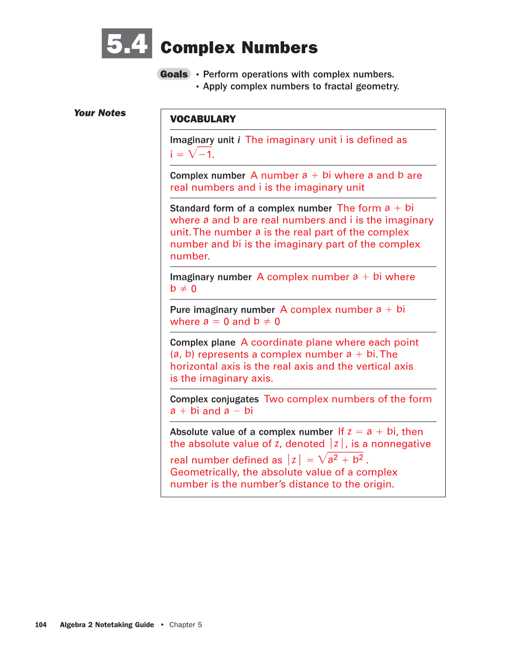 Complex Numbers