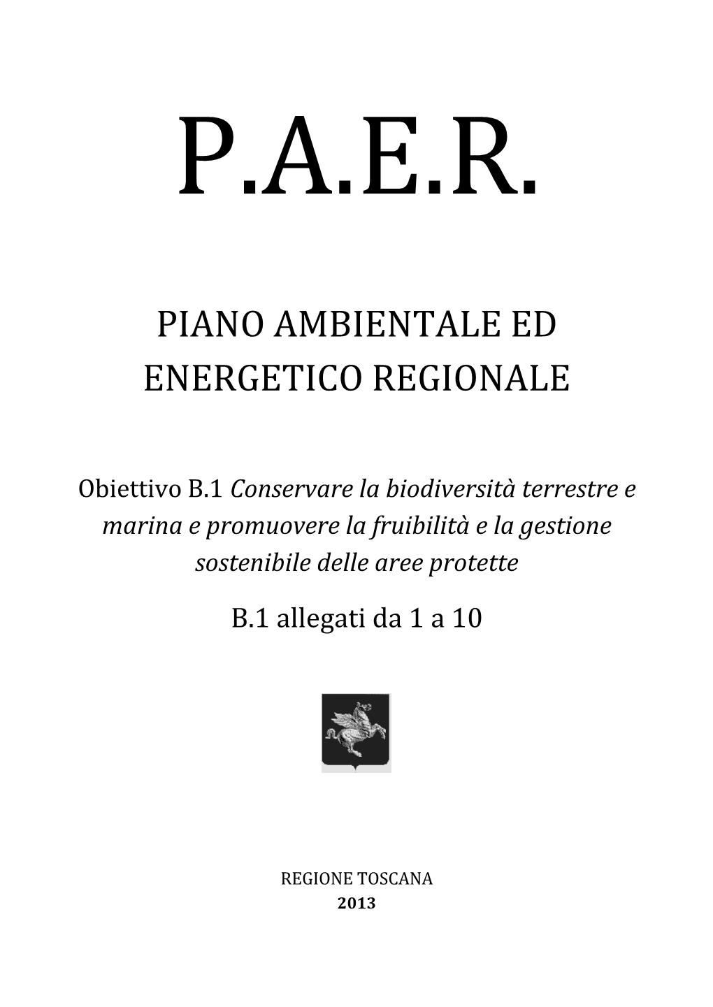 Piano Ambientale Ed Energetico Regionale