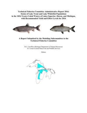 Status of Lake Trout & Lake Whitefish Populations In