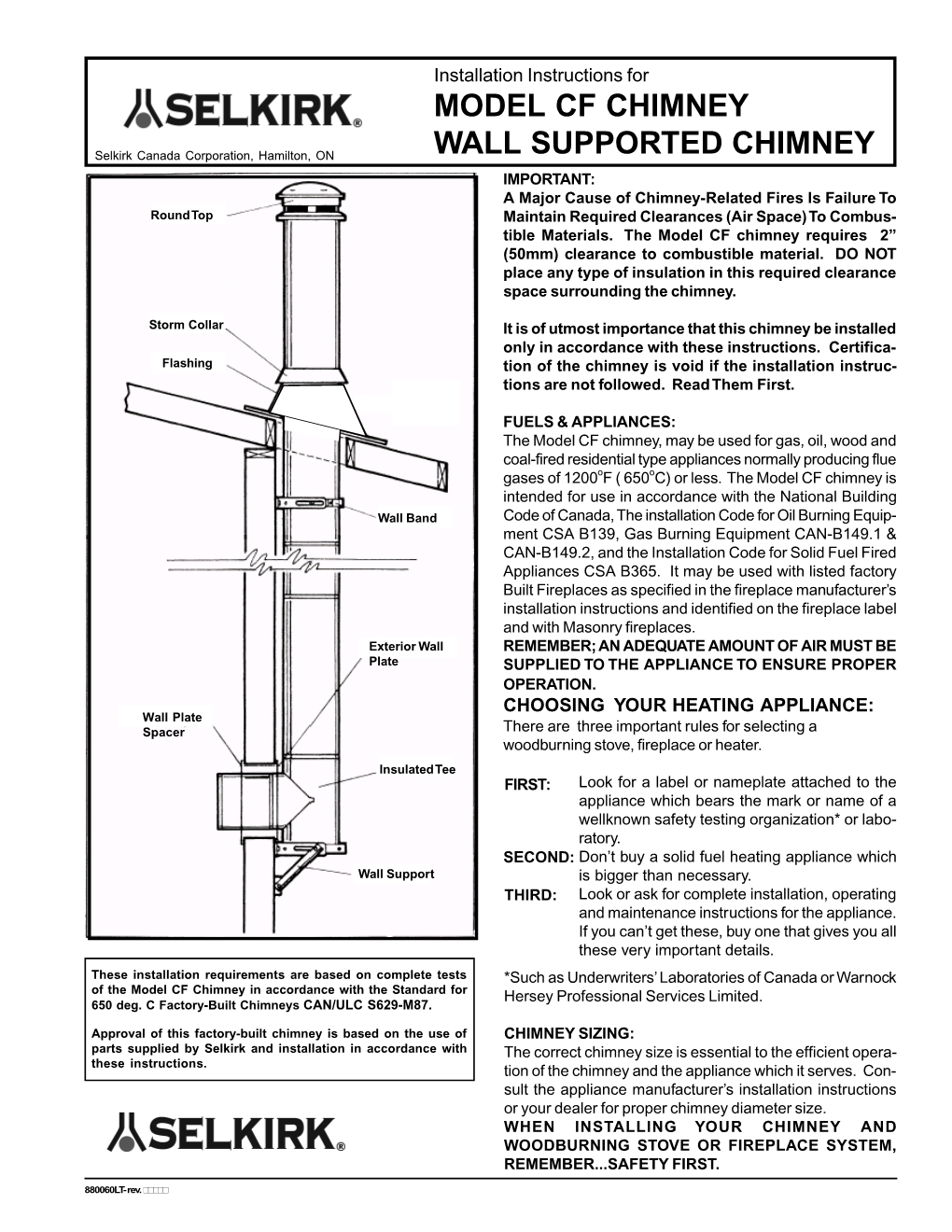 CF Wall Supported Chimney