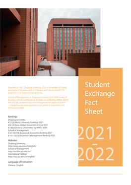 Student Exchange Fact Sheet