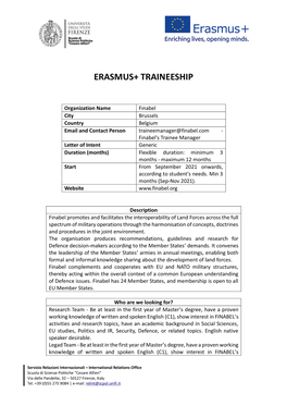 Erasmus+ Traineeship