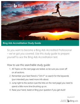 Bing Ads Accreditation Study Guide