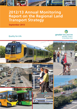 2012/13 Annual Monitoring Report on the Regional Land Transport Strategy September 2013