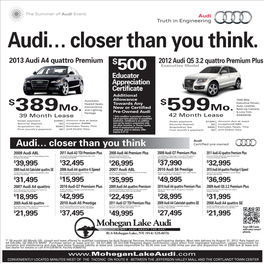 Audi… Closer Than You Think