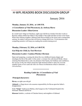 H-Wplreadersbookdiscussiongroup