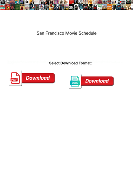 San Francisco Movie Schedule