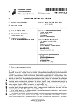 Cation-Complexed Polysaccharides