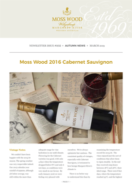 Moss Wood 2016 Cabernet Sauvignon