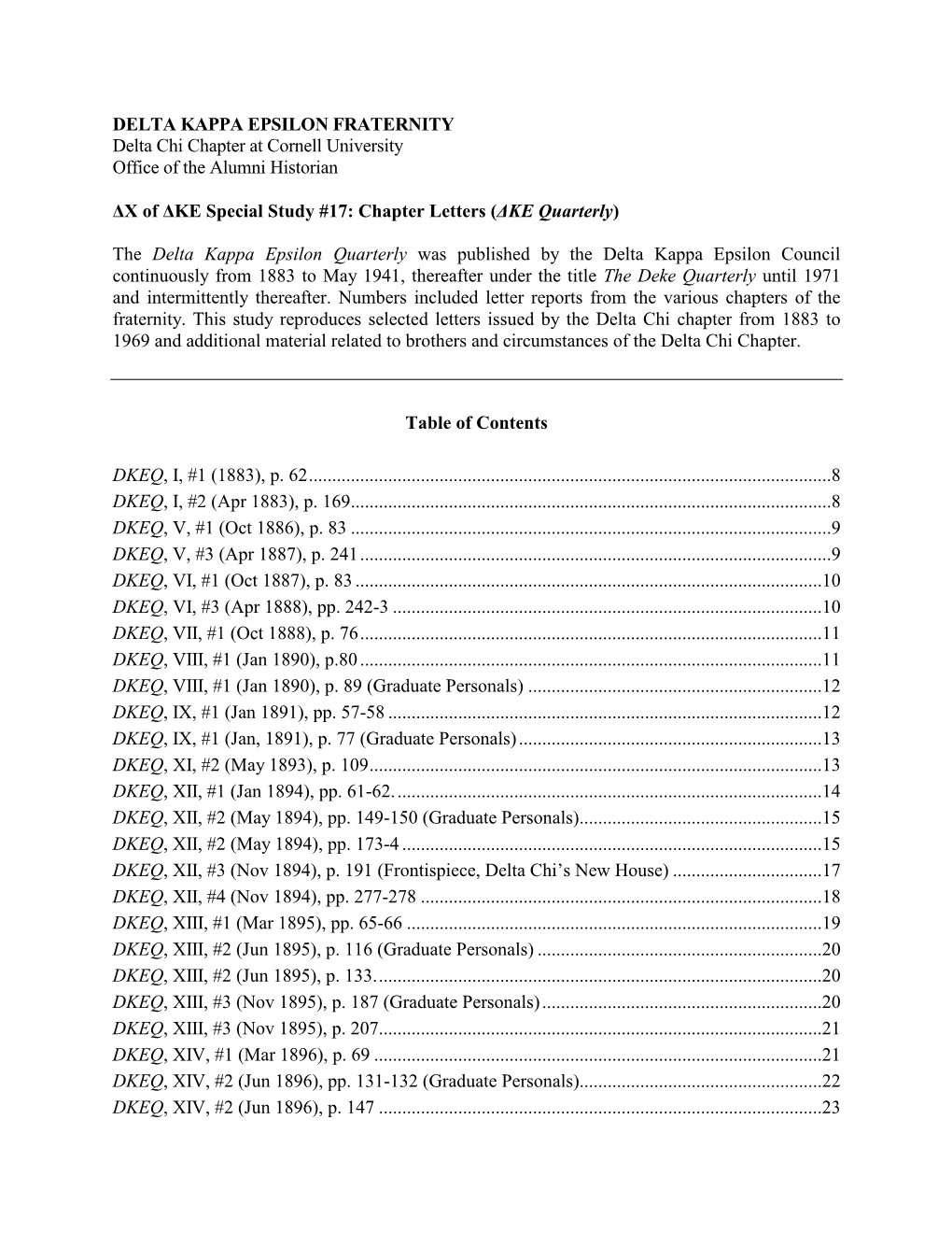 17 Collected Chapter Letters (DKE Quarterly).Pdf