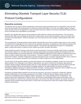 TLS) Protocol Configurations