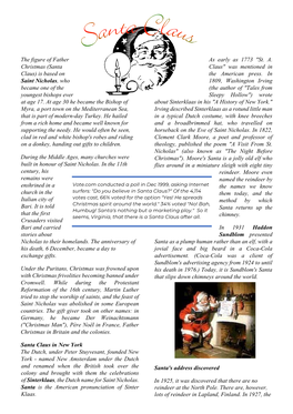 Fact Sheet on Santa