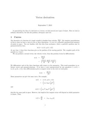 Vector Derivatives