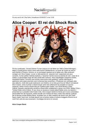 Alice Cooper: El Rei Del Shock Rock