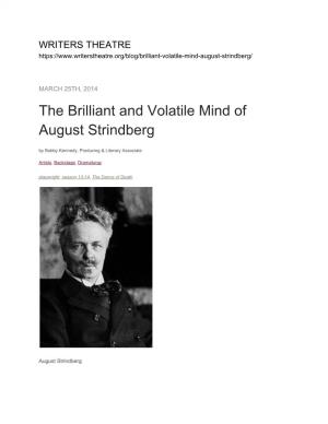 The Brilliant and Volatile Mind of August Strindberg, by Bobby