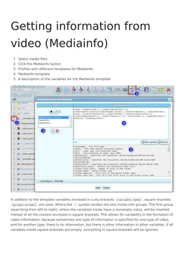 Getting Information from Video (Mediainfo)