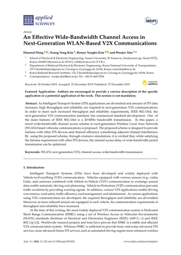 An Effective Wide-Bandwidth Channel Access in Next-Generation WLAN-Based V2X Communications