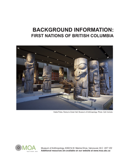 Background Information: First Nations of British Columbia