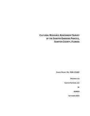 Cultural Resource Assessment Survey of the Sumter Gardens Parcels, Sumter County, Florida